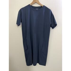 Eileen Fisher Traceable Organic Cotton Jersey Dress XS Minimalist Luxury Scandi